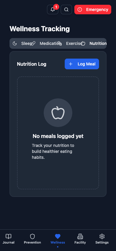 Nutrition tracking and meal logging